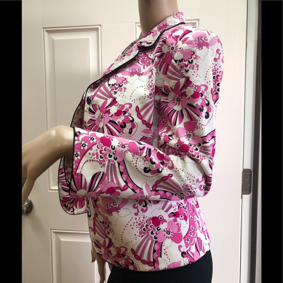 TAHARI Retro Print Blazer 10P - Picture 12 of 13